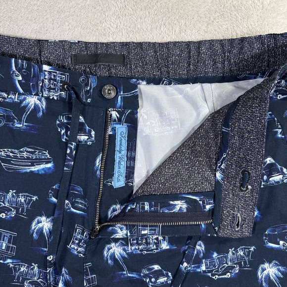 Robert Graham Beach To Bar Shorts Mens 40 Blue Culture Trip Woven Performance - Picture 3 of 7
